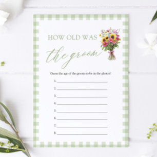 Fresh Off The Market How Old Was The Groom Game  Invitation