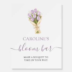 Fresh Off The Market Lavender Tulips Bloom Bar Foam Board