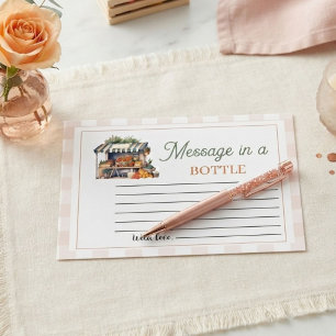 Fresh off the market Message bottle Bridal Shower Enclosure Card