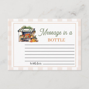 Fresh off the market Message bottle Bridal Shower  Enclosure Card