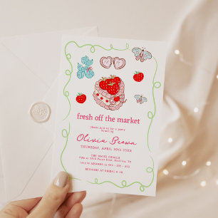 Fresh Off the Market Modern Bridal Shower Invitation