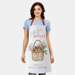 Fresh off the Market Name Bridal Shower Apron