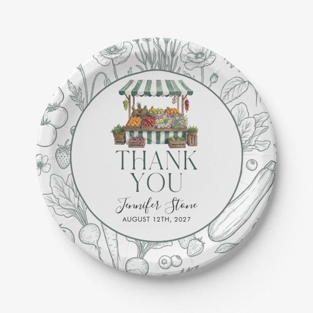 Fresh Off The Market  Paper Plates (Front)
