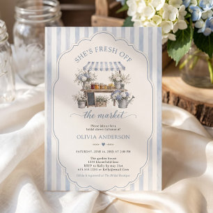 Fresh Off The Market Pastel Colors Bridal Shower Invitation