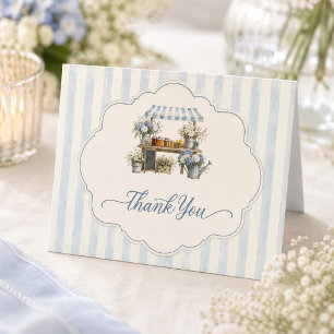 Fresh Off The Market Pastel Colors Bridal Shower Thank You Card