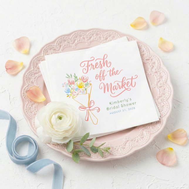 Fresh Off The Market Pastel Floral Bridal Shower Napkins (Fresh Off The Market Pastel Bridal Shower Napkins)