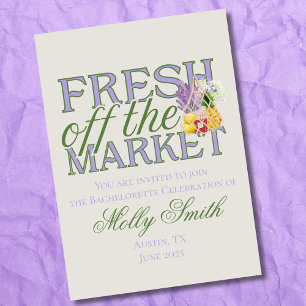 Fresh Off the Market – Personalized Modern Bridal Invitation