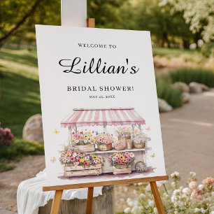 Fresh Off The Market Pink Bridal Shower Welcome Foam Board