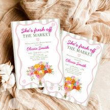 Fresh Off the Market Pink Green Bridal Shower
