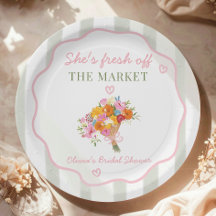 Fresh Off the Market Pink Green Bridal Shower