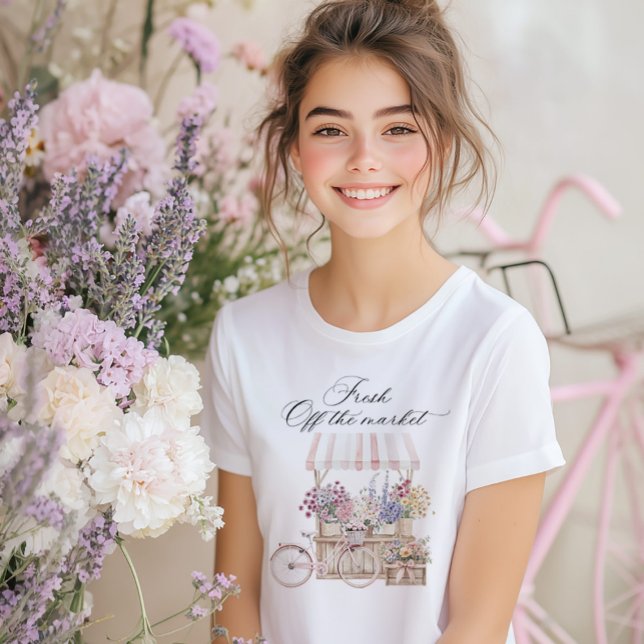 Fresh Off the Market Provence Flower Cart Bridal Tri-Blend Shirt (Creator Uploaded)