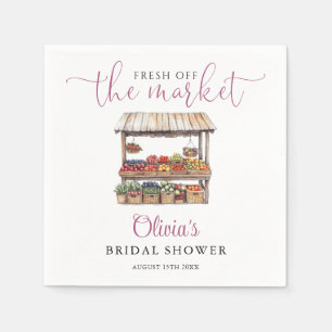 Fresh Off The Market Rustic Bridal Shower Napkins