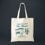Fresh Off The Market Seafood Bachelorette Party Tote Bag<br><div class="desc">Make a splash at your upcoming bachelorette party with this stunning beach bachelorette party design. Whether you're celebrating a bach trip, a girls' vacation, or a best friends' engagement, this custom beach bachelorette party design is the perfect addition to your unforgettable getaway. Add a personal touch to your bachelorette party...</div>