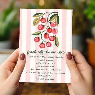 Fresh Off The Market Tomato Bridal Shower Invitation