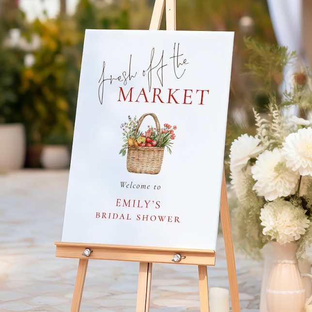 Fresh off the Market Welcome To Bridal Shower Foam Board (Creator Uploaded)