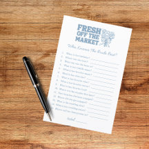 Fresh Off the Market Whimsical Blue Bridal Shower