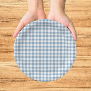 Fresh Off the Market Whimsical Blue Bridal Shower Paper Plates