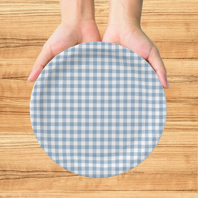 Fresh Off the Market Whimsical Blue Bridal Shower Paper Plates (Creator Uploaded)