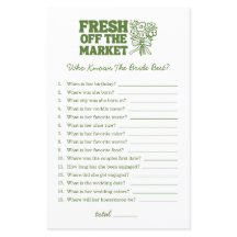 Fresh Off the Market Whimsical Green Bridal Shower