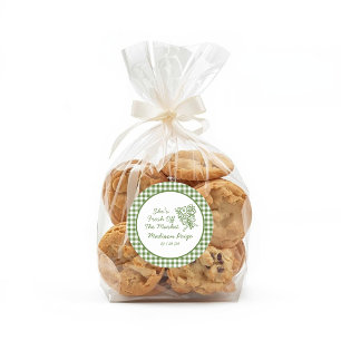 Fresh Off the Market Whimsical Green Bridal Shower Classic Round Sticker