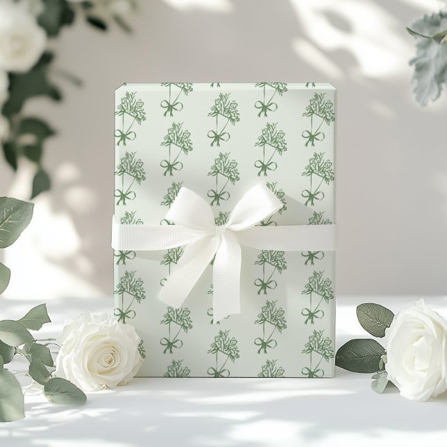 Fresh Off the Market Whimsical Hand drawn Green Wrapping Paper (Creator Uploaded)