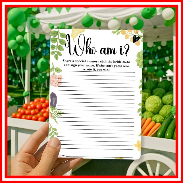 Fresh Off The Market Who Am I Bridal Shower Game (Creator Uploaded)