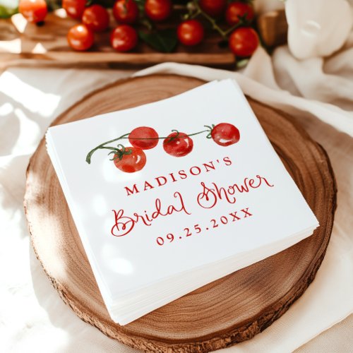 Fresh off the Vine Tomato Bridal Shower Napkins
