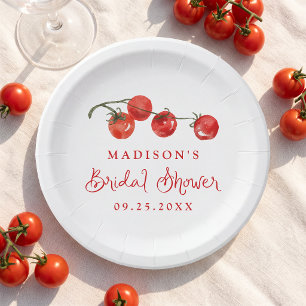 Fresh off the Vine Tomato Bridal Shower Paper Plates