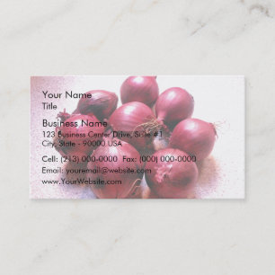 Fresh onions business card