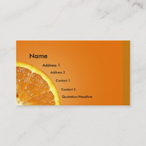Fresh Orange Business Card