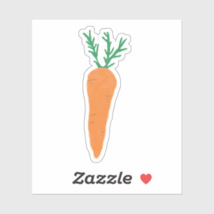 Fresh Orange Carrot Gardener Gift Sticker