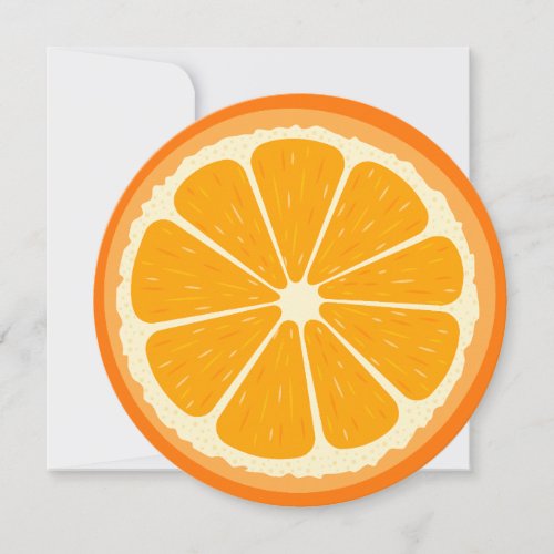 Fresh Orange Fruit Juicy Lemon Juice Illustration Holiday Card