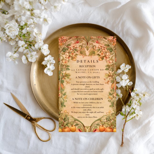 Fresh Orchard Botanical Wedding Enclosure Card (Creator Uploaded)