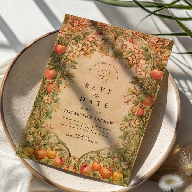 Fresh Orchard Botanical Wedding Save The Date (Creator Uploaded)