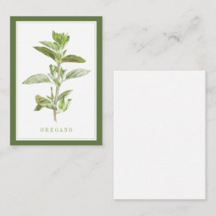 FRESH OREGANO 3.5x2.5 Flat Card / Green