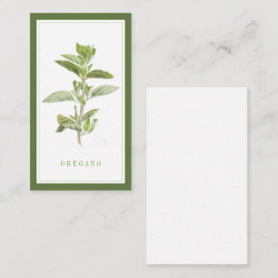 FRESH OREGANO 3.5x2 Flat Card / Green