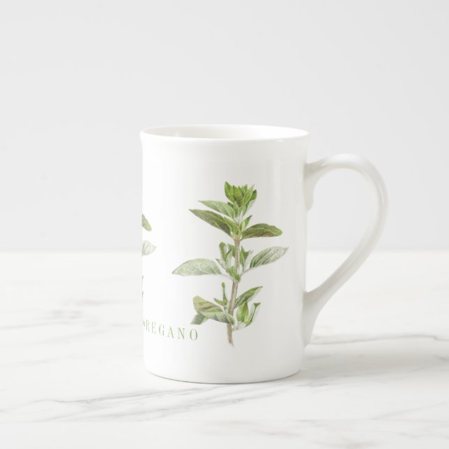 FRESH OREGANO Bone China Mug (Right)