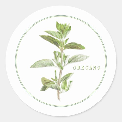 FRESH OREGANO Small Round Stickers