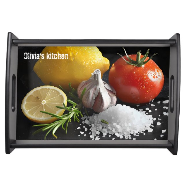 Fresh Organic Healthy Vegetables Food  Serving Tray (Front)