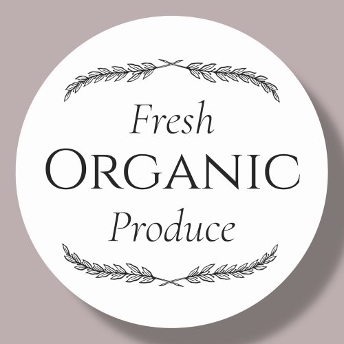 Fresh Organic Produce Classic Round Sticker