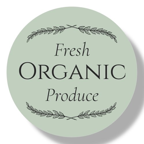 Fresh Organic Produce Classic Round Sticker