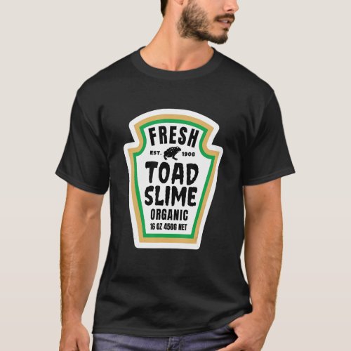 Fresh Organic Toad Slime Halloween Food Label Cost T_Shirt