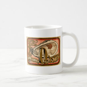 Fresh Oysters Vintage Advertisement circa 1870 Coffee Mug