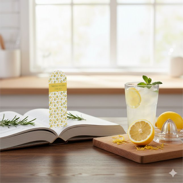 Fresh Pages Ahead Lemon Bookmark – Customizable (Creator Uploaded)