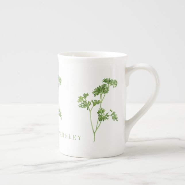 FRESH PARSLEY Bone China Mug (Right)