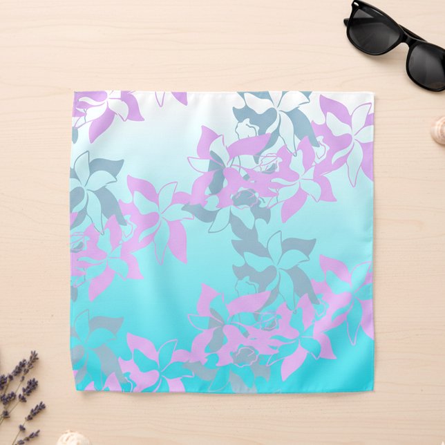 Fresh Pastel Lavender and Mint Floral Sketch Bandana (Creator Uploaded)