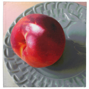 Fresh Peach in sunlight Cloth Napkin