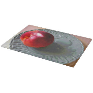 Fresh Peach in sunlight Cutting Board