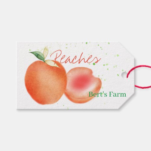 Fresh Peach Watercolor Gift Tags