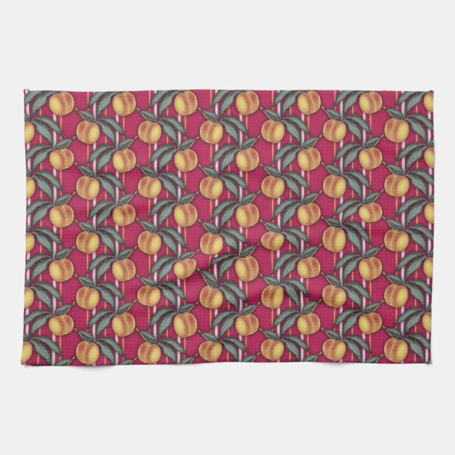 Fresh Peaches Kitchen Towel (Horizontal)